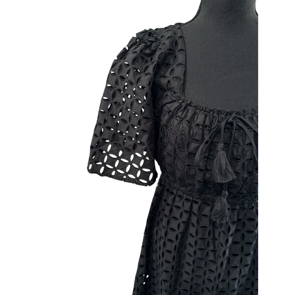 NWT! Johnny Was Misty Eyelet Midi Dress in Black - Size Small (MSRP $388) - Picture 9 of 14
